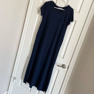 Navy Blue Maxi Dress with sleeves